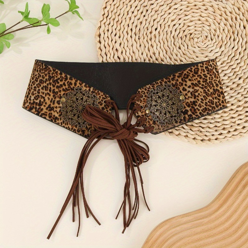Millennial Spicy Round Ring Rivet Belt with Waist Strap Pants
